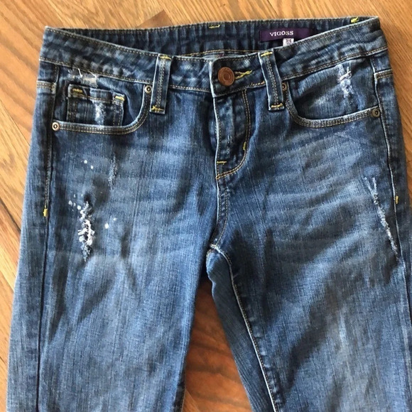 Vigoss women’s distressed flare leg jeans - Picture 2 of 12